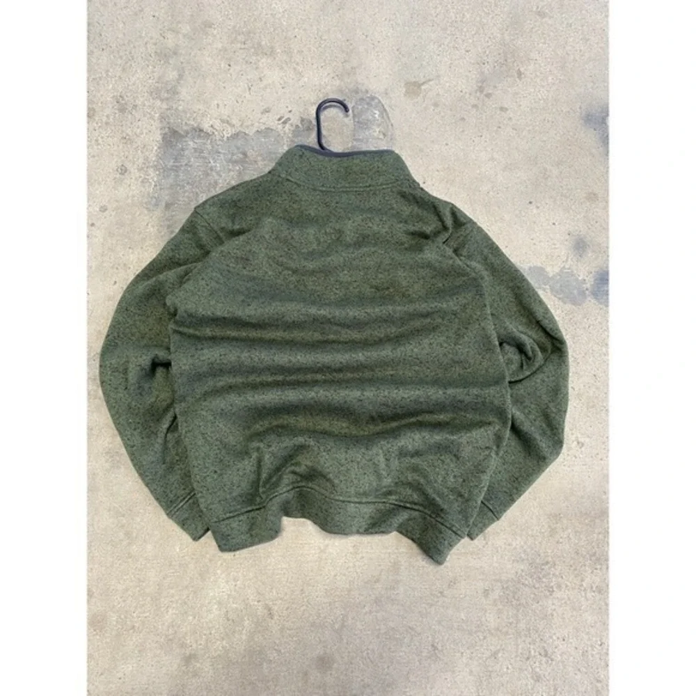 Eddie Bauer Sweater Mens Large Green Fleece Pullover‎ Snap Button Outdoors Warm - Picture 6 of 8